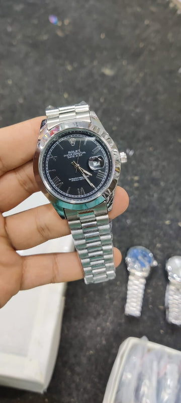 ROLEX STAINLESS STEEL DOUBLE STRAPS