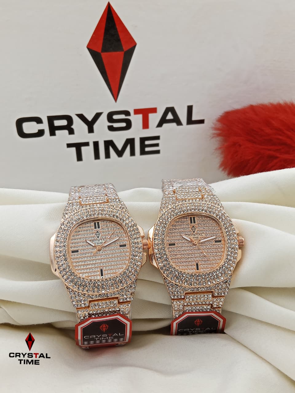 Ladies diamond style couple watch