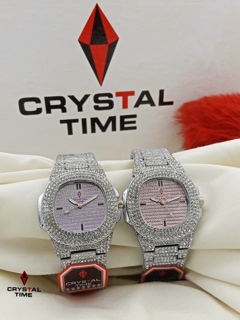 Ladies diamond style couple watch